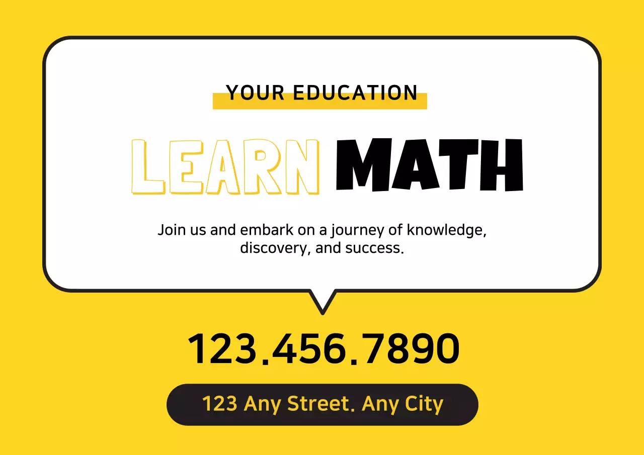 Yellow Bold Education Promotion Poster