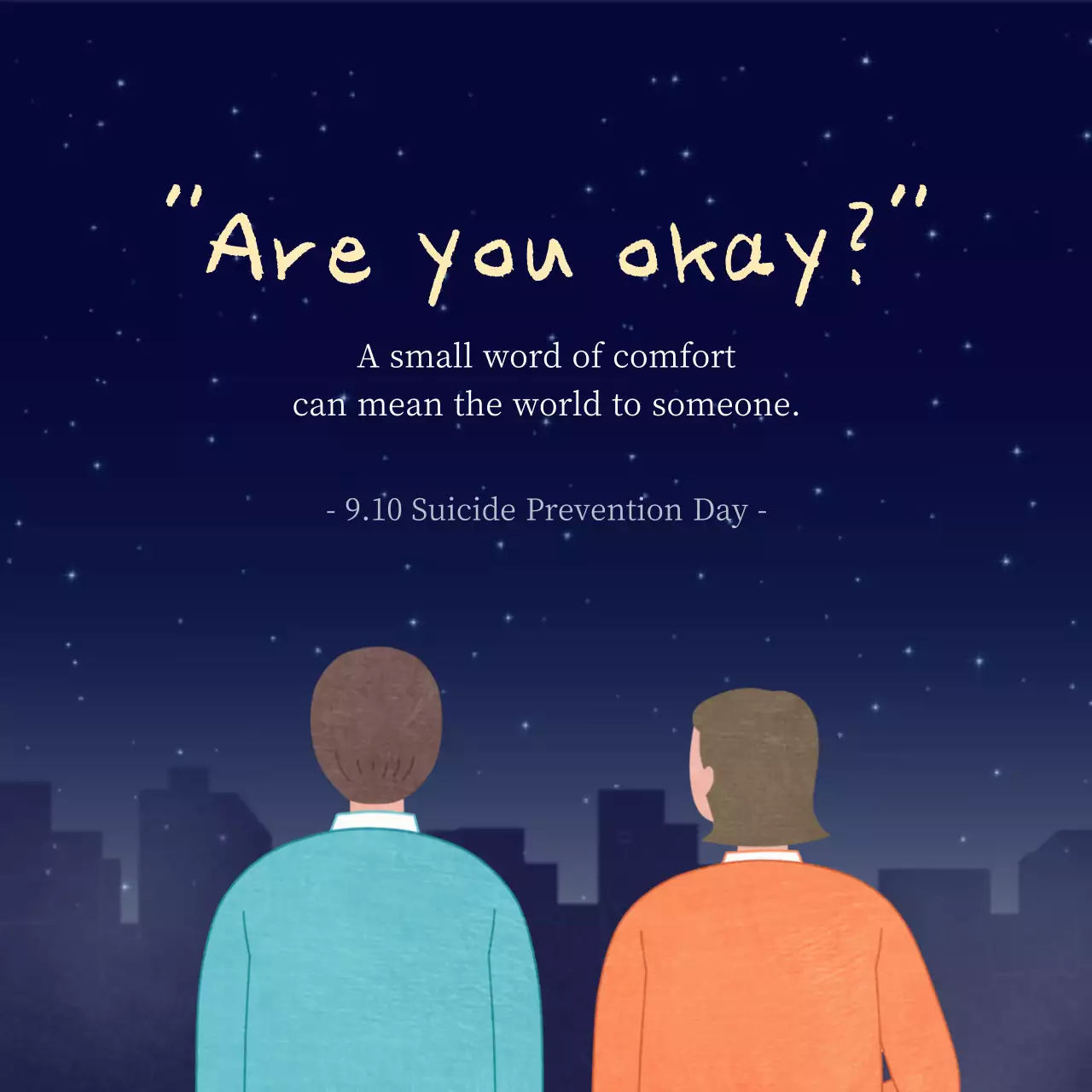 Navy Minimal Mental Health Announcement Social Media Post