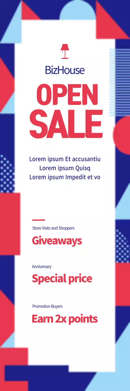 Banner de promoção de venda moderno vermelho