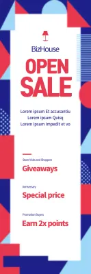 Banner de promoção de venda moderno vermelho