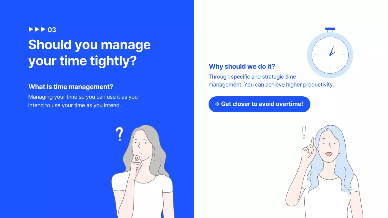 Blue Modern Time Management Guide Presentation