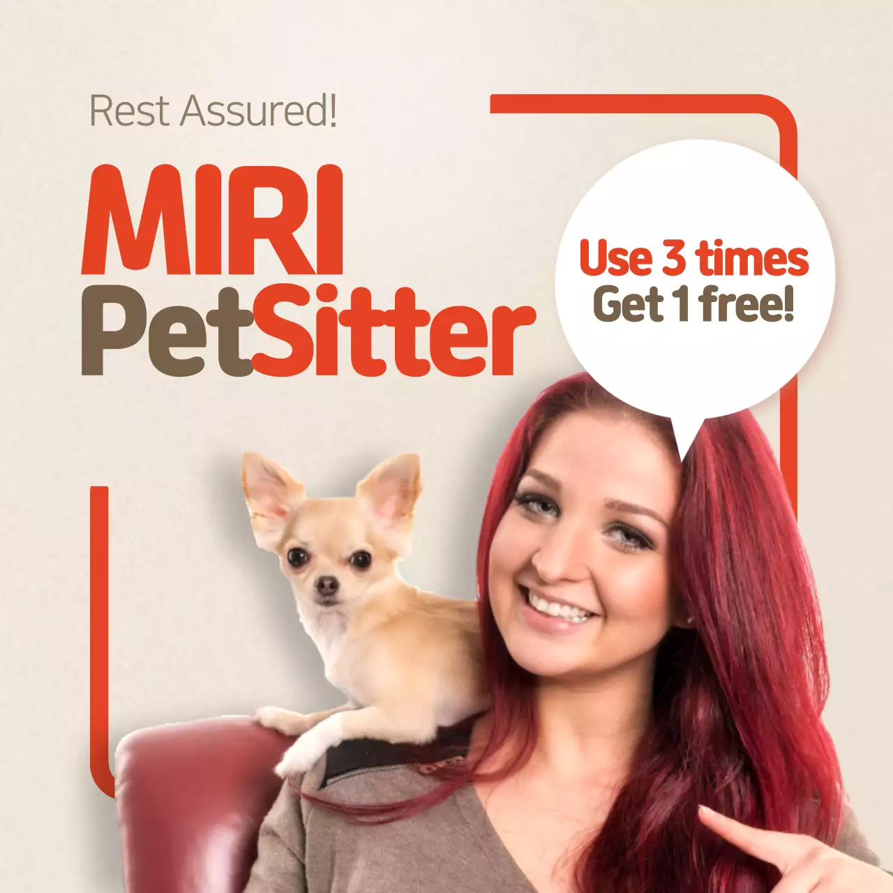 Beige Modern Pet Care Promotion Instagram Post