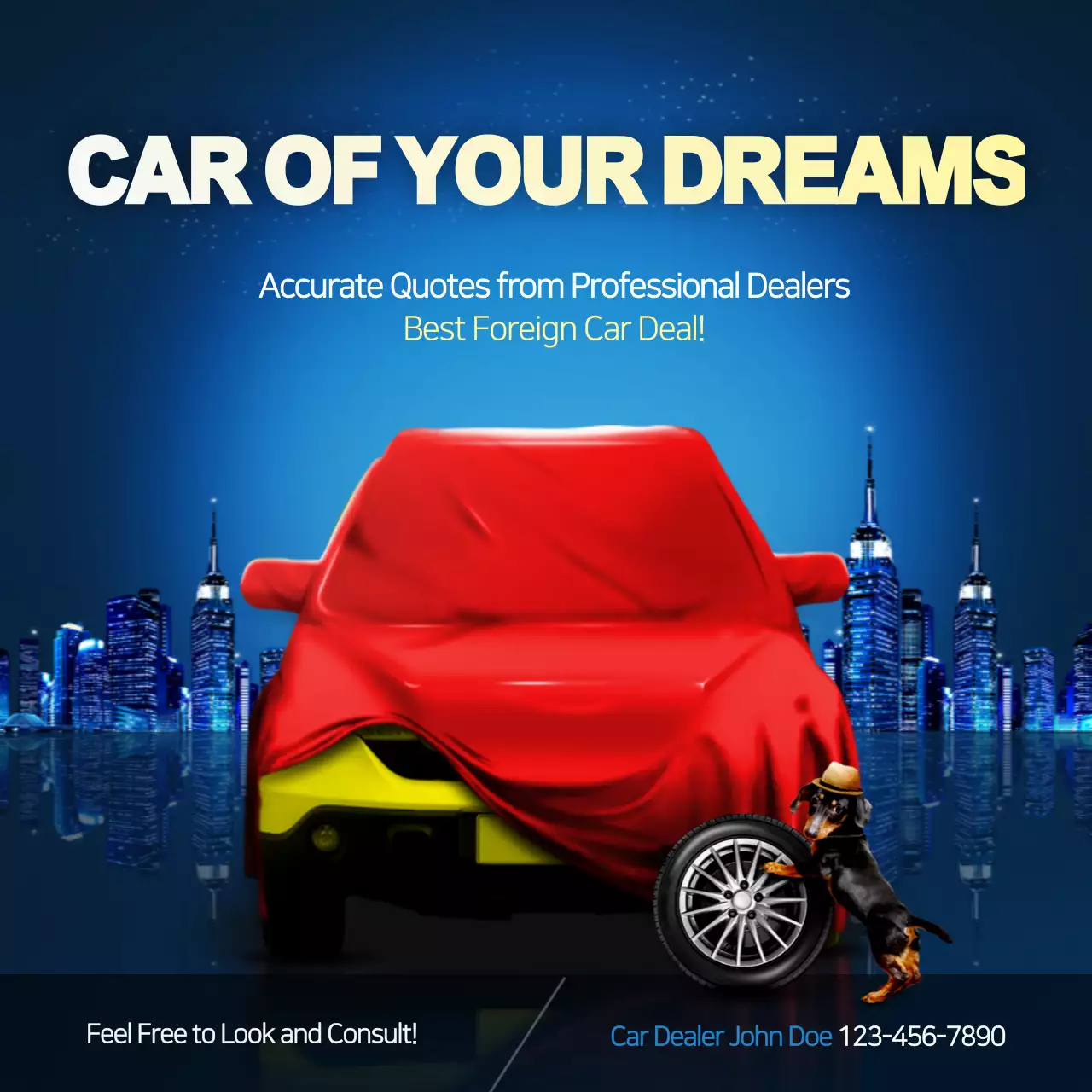 Red Modern Car Promotion Instagram Post
