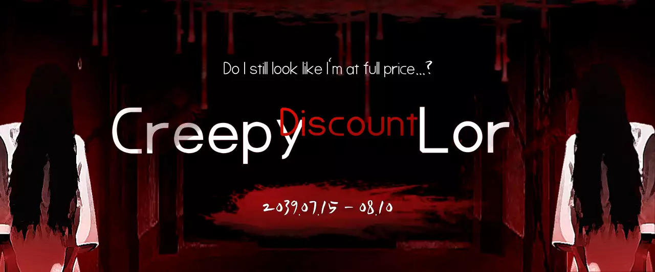 Biểu ngữ quảng cáo kinh dị Gothic đỏ