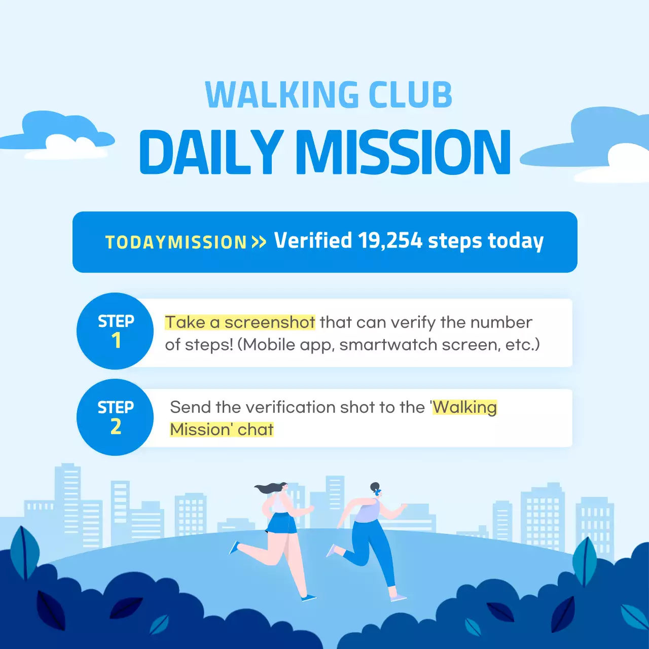 Blue Modern Fitness Guide Social Media Post