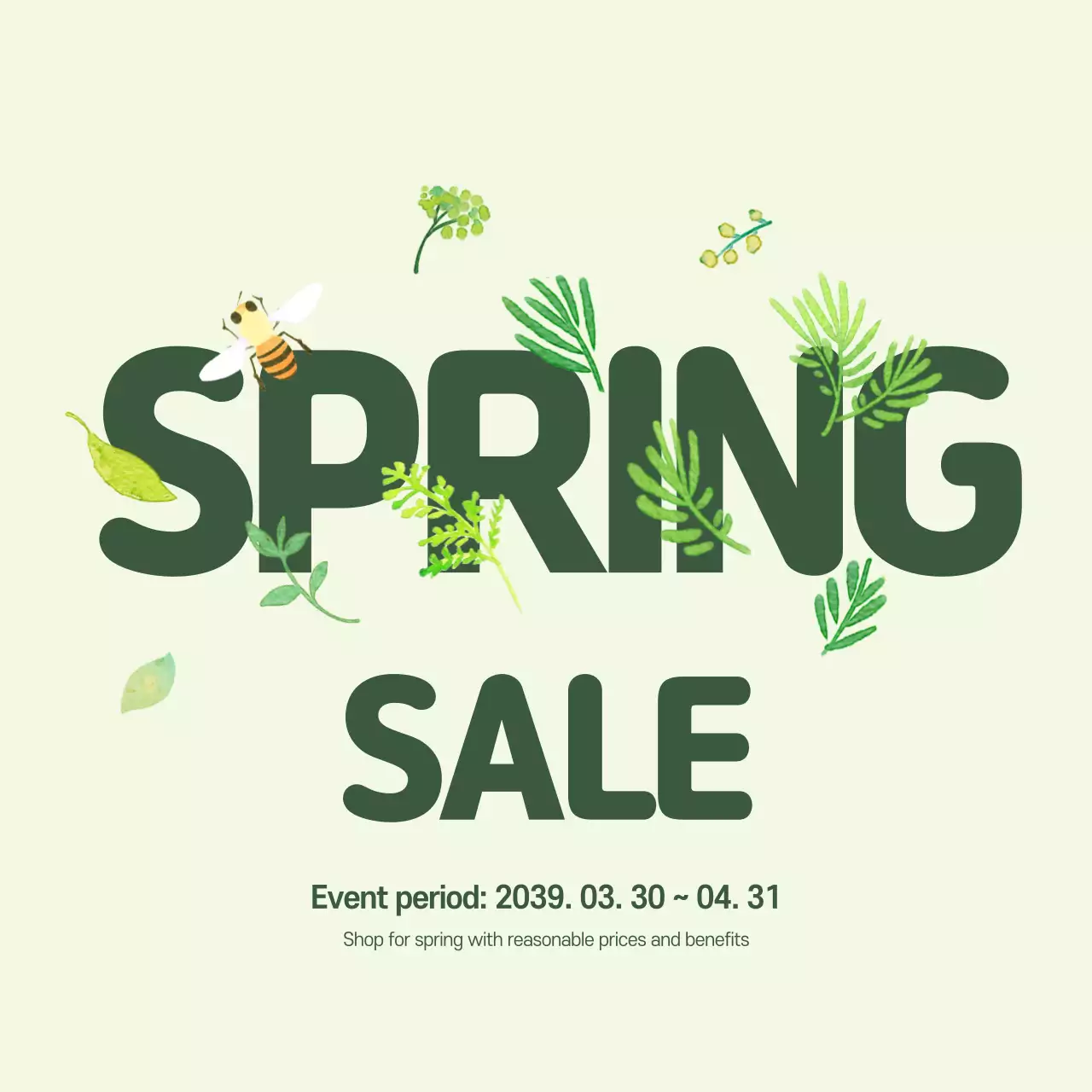 Green Minimal Sale Promotion Instagram Post