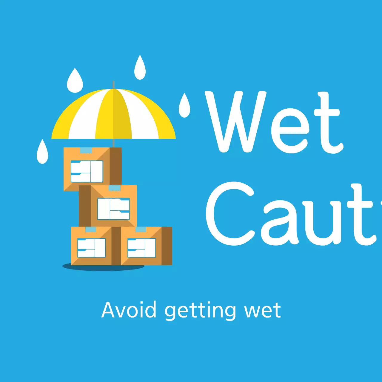 Blue Minimal Caution Notice Banner