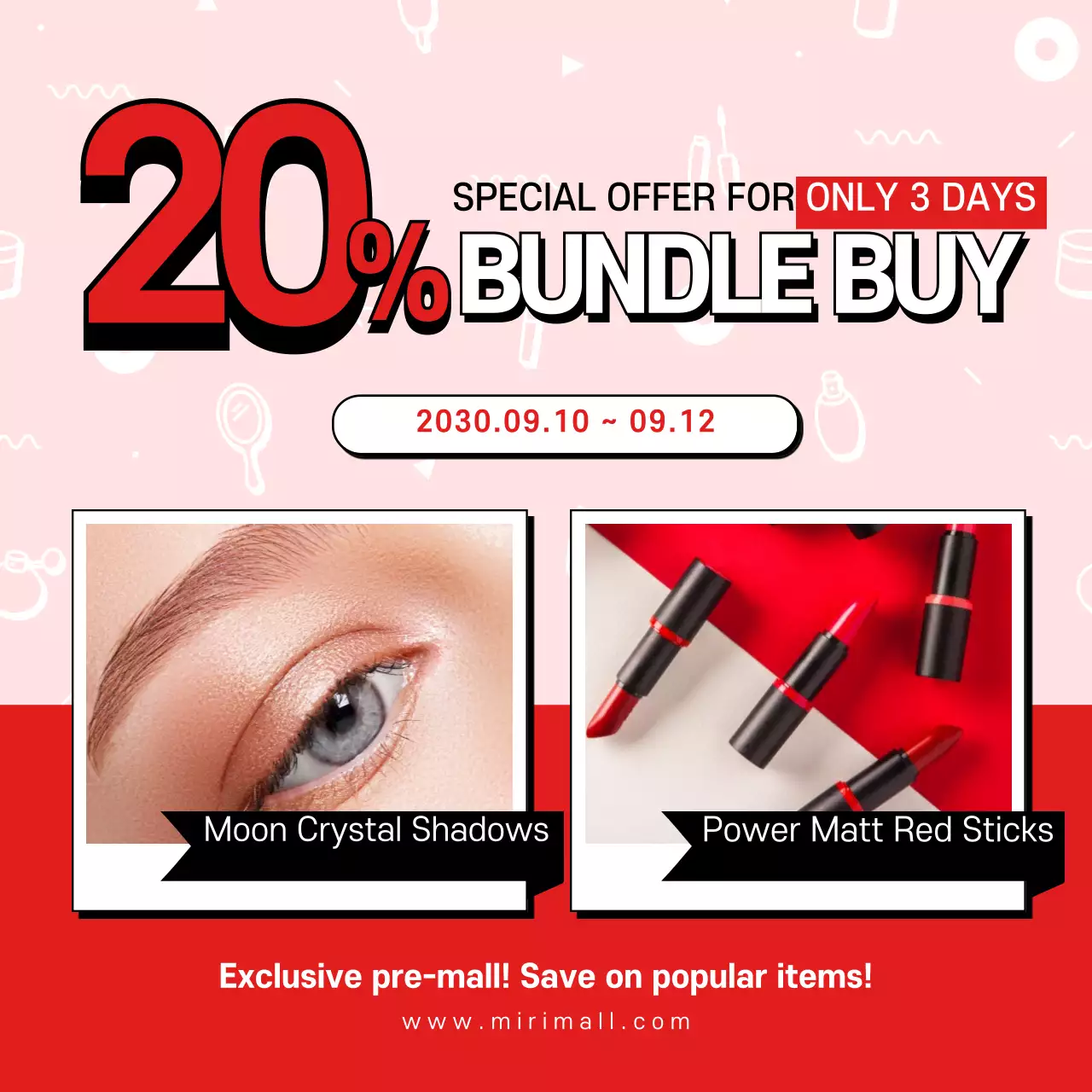 Red Trendy Lipstick Promotion Instagram Post