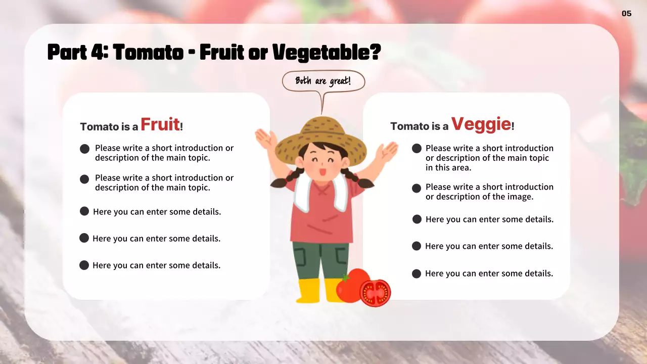 Red Modern Superfoods 프로모션 프리젠테이션