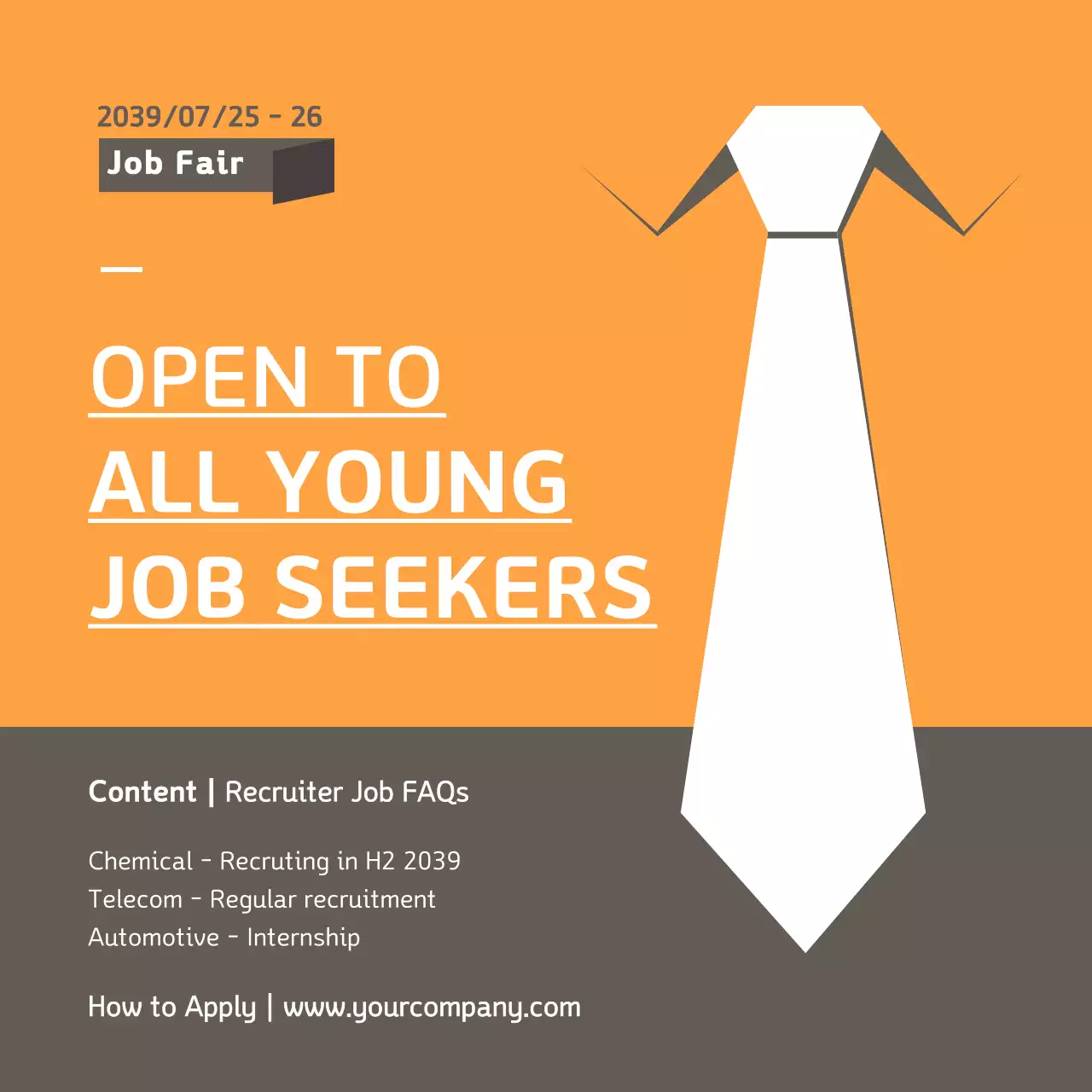 Orange Modern Job Recruitment Announcement Instagram Post