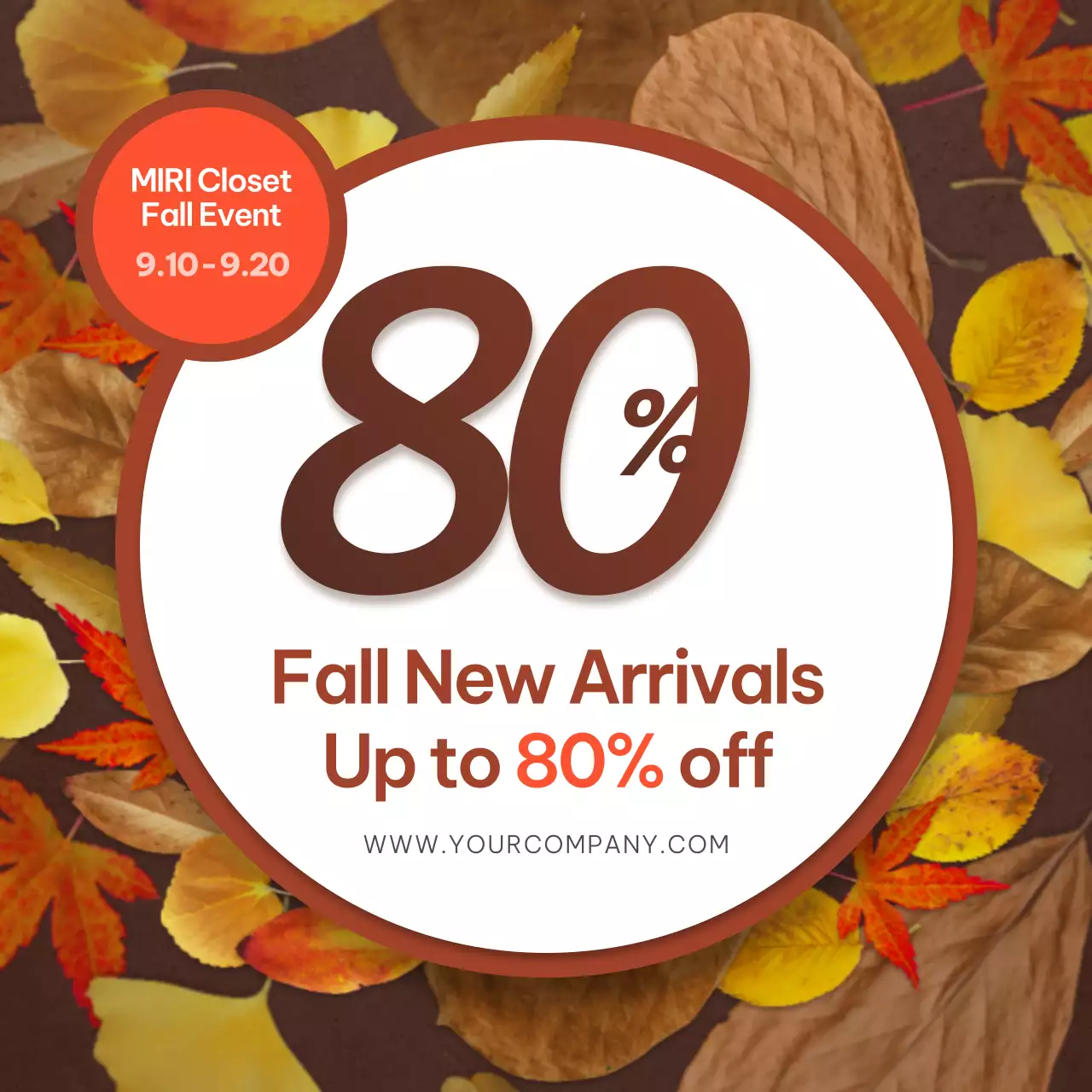 Brown Trendy Fall Promotion Instagram Post
