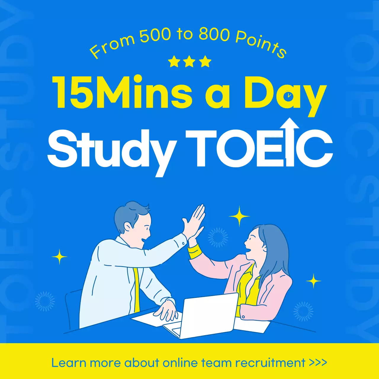 Blue Modern Toeic Promotion Social Media Post