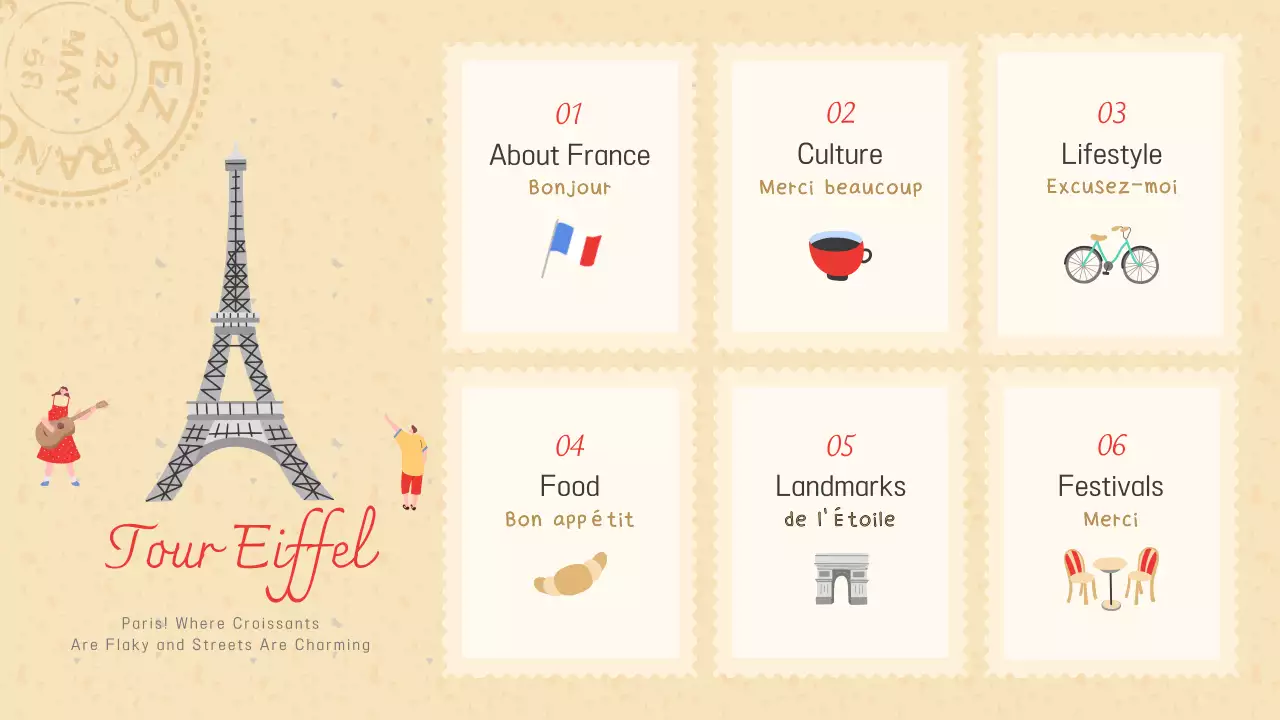 Beige Vintage Travel Invitation Presentation