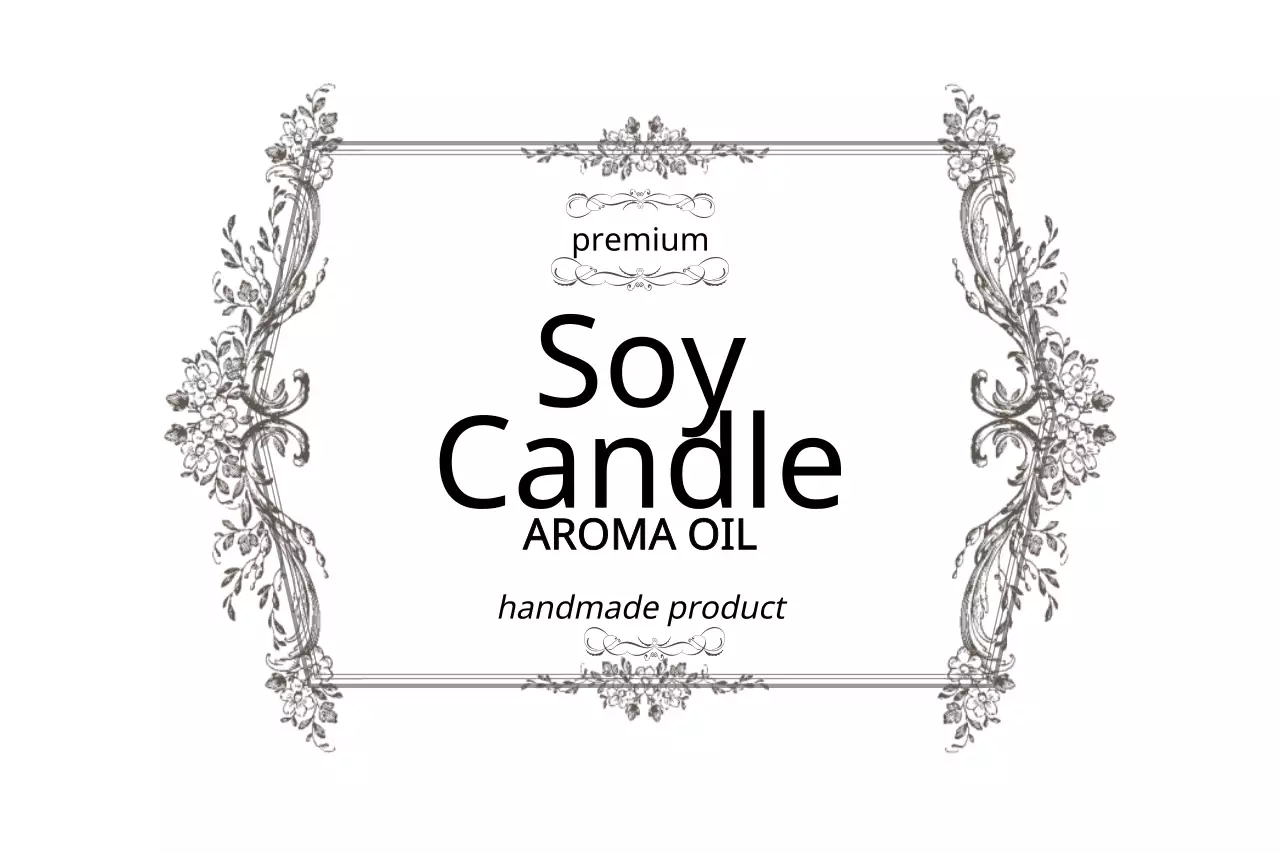 Black Elegant Candle Label Banner