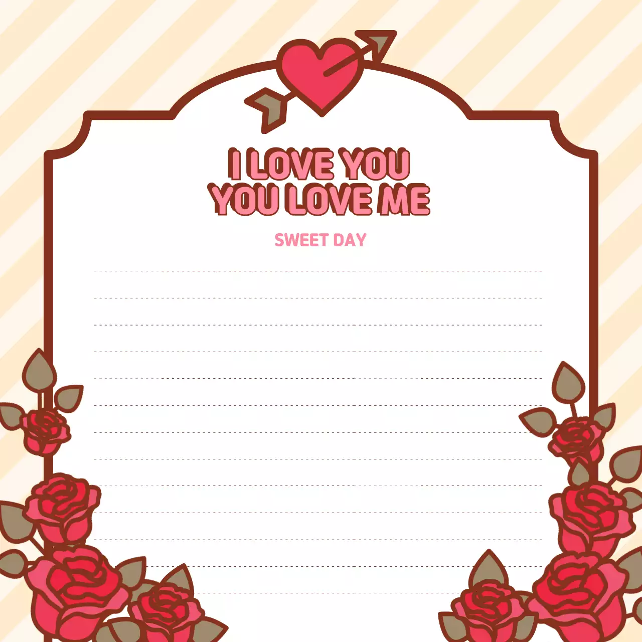 Pink Cute Love Card Instagram Post