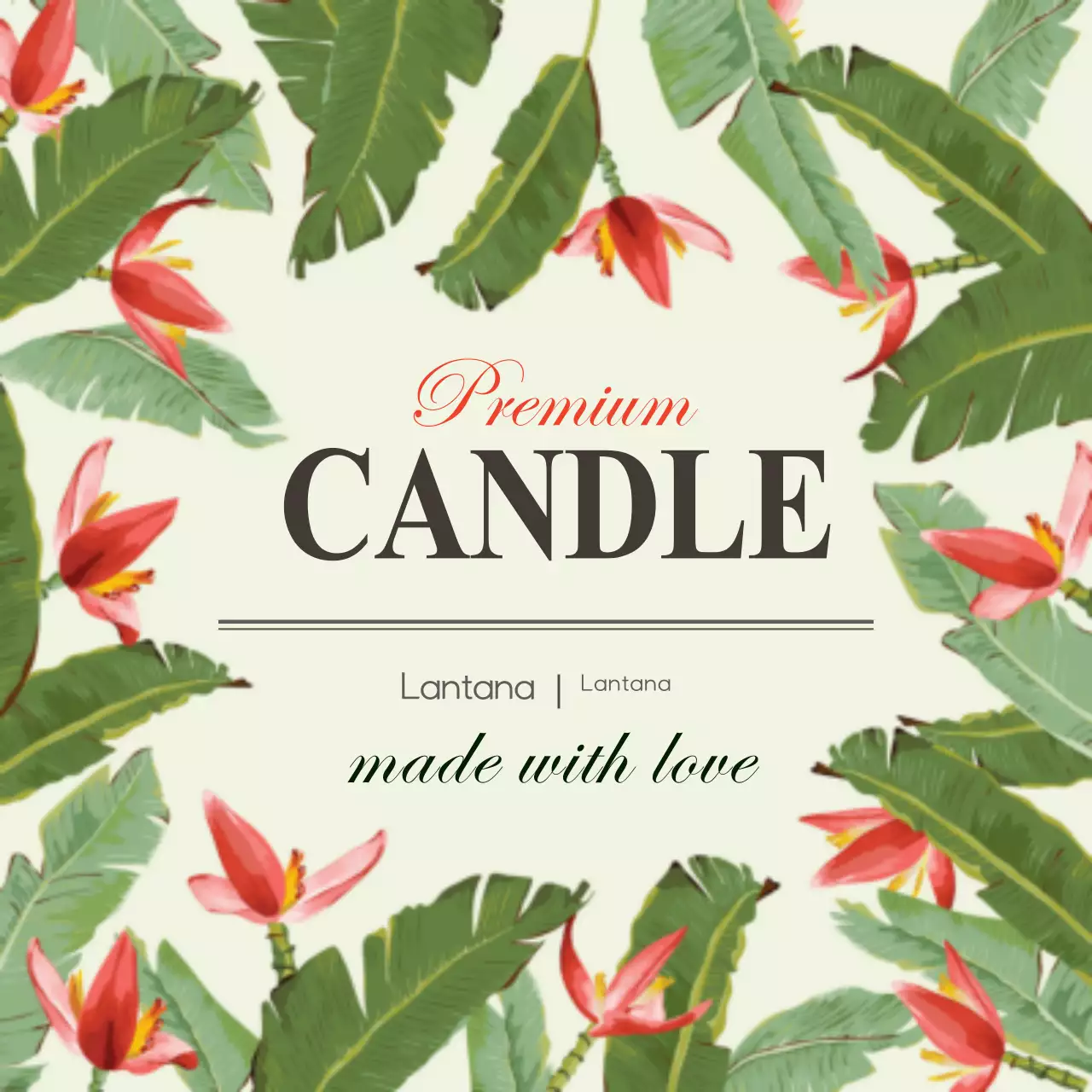 Green Tropical Candle Advertisement Banner