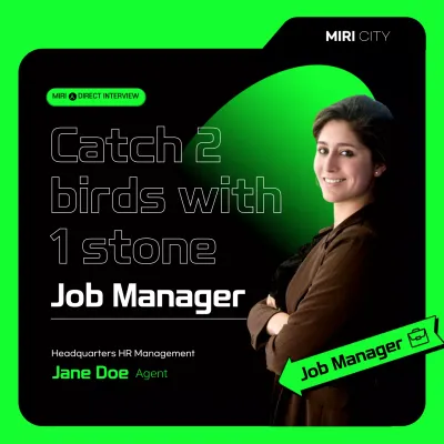 Green Modern Job Promotion Social Media Post