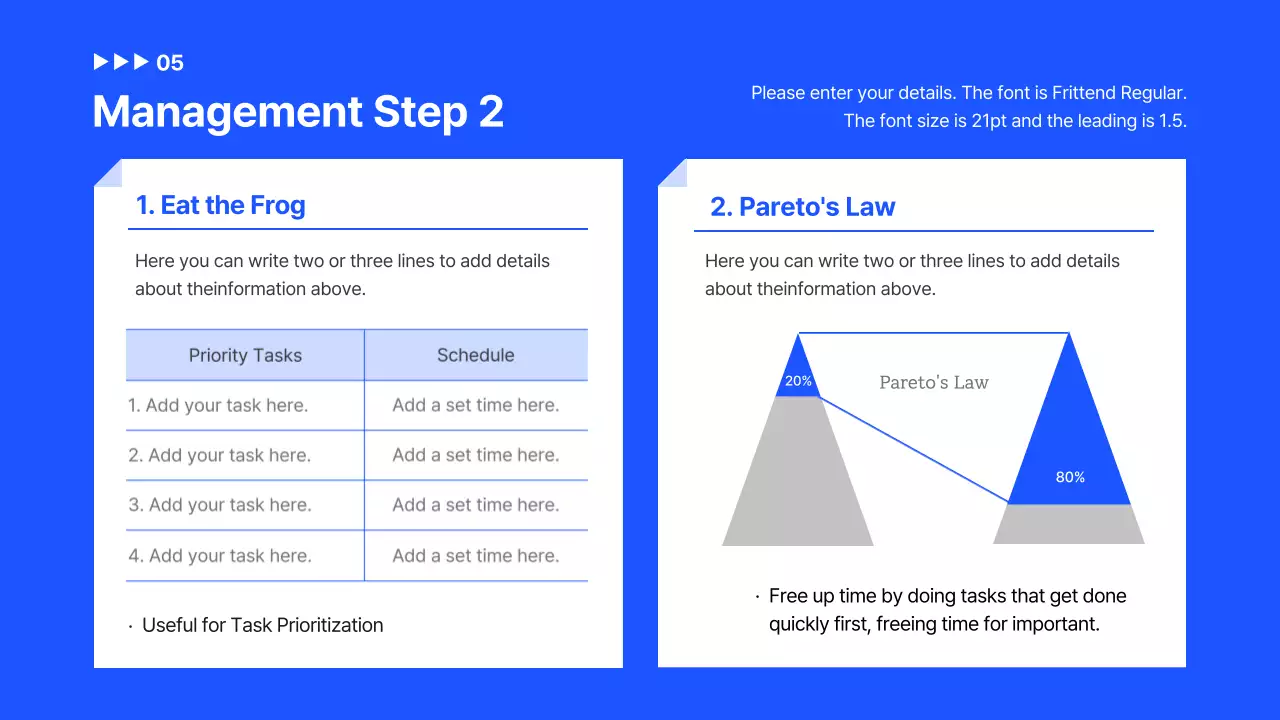 Blue Modern Time Management Guide Presentation