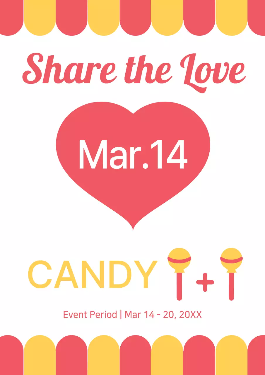 Red Simple Candy Promotion Poster