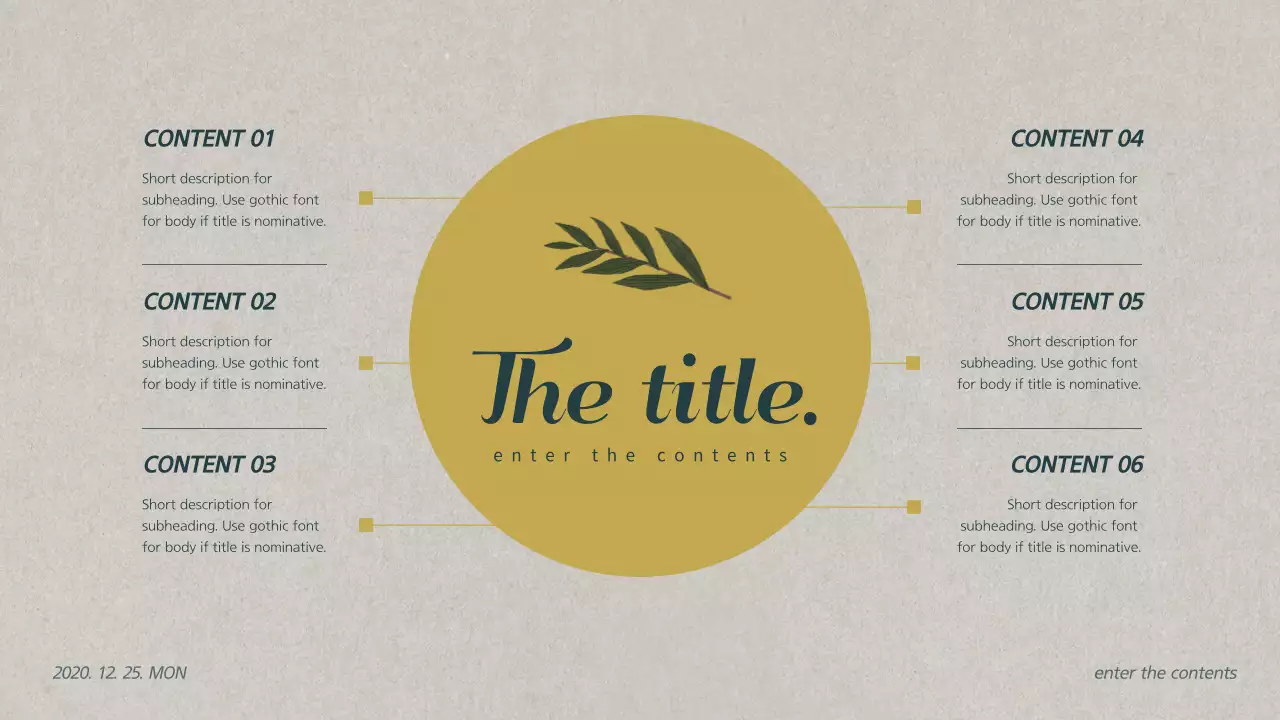 Green Botanical Document Presentation