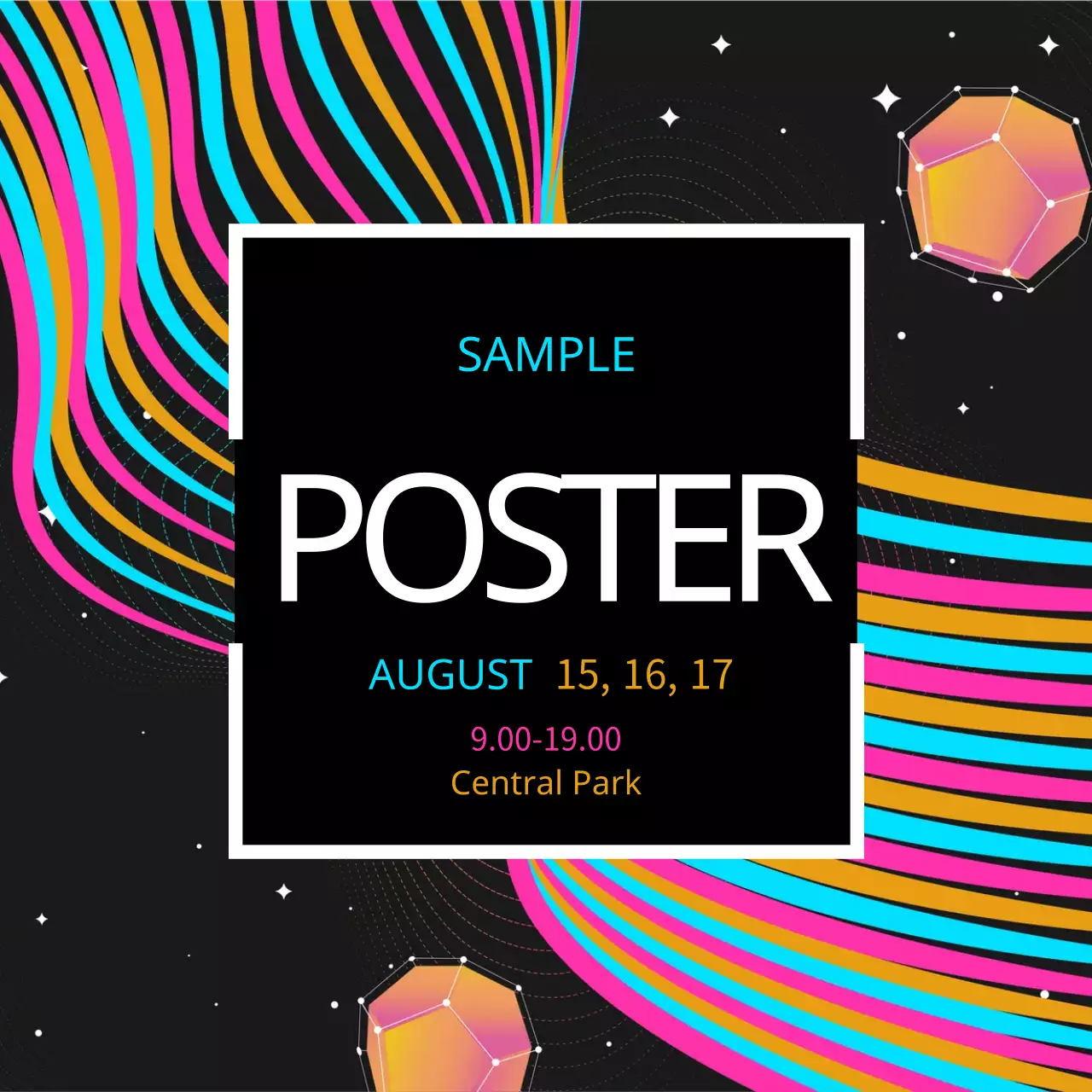 Purple Abstract Event Poster Instagram Post