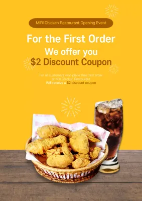 Yellow Trendy Restaurant Promotion Poster