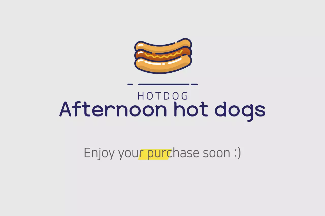 White Simple Hotdog Promotion Banner