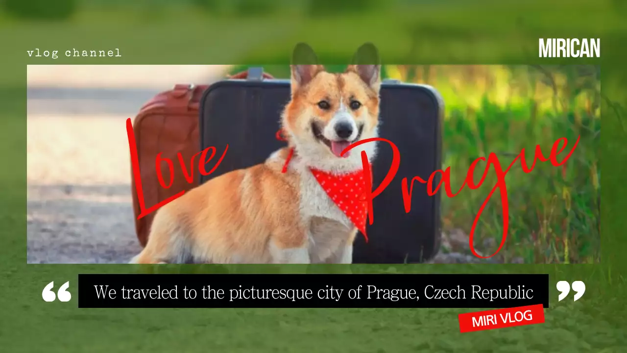 Orange Modern Travel Vlog Promotion YouTube Thumbnail