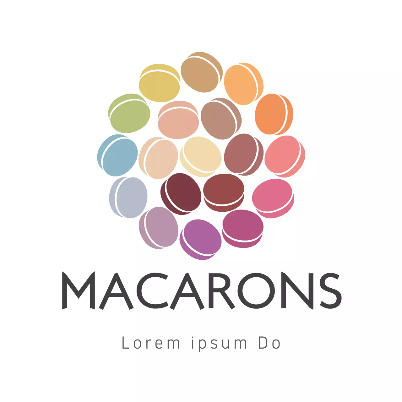 Spanduk Iklan Makanan Penutup Minimalis Berwarna-warni