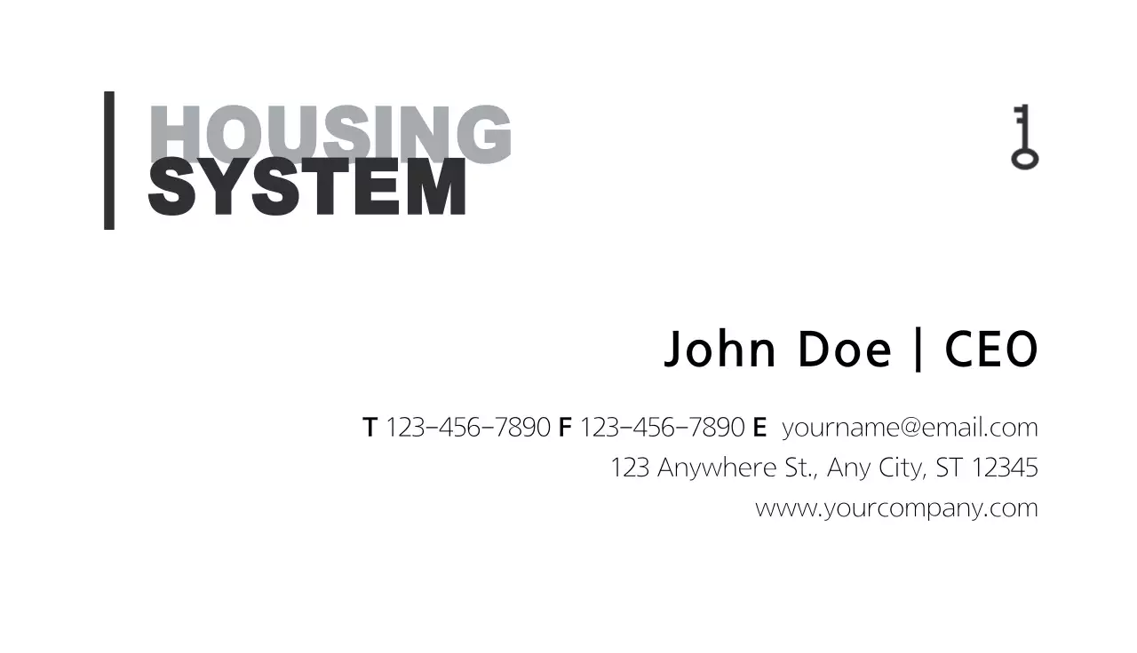 Grey Modern Housing Business Card