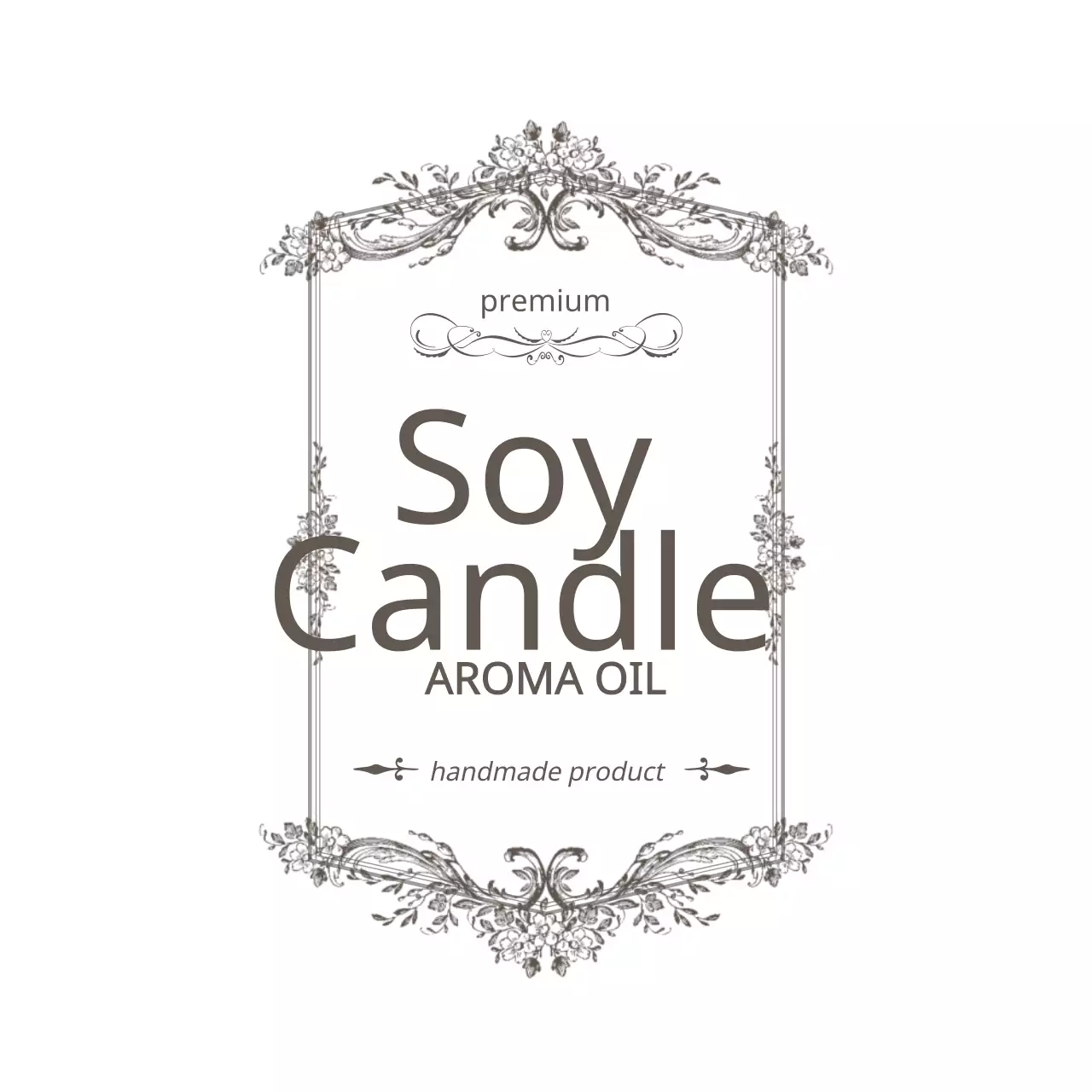 Biểu ngữ quảng cáo nến cổ điển màu nâu