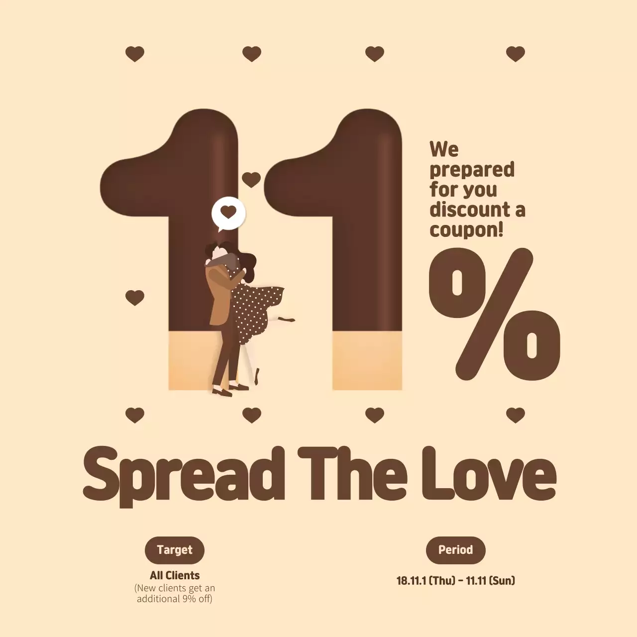 Beige Retro Love Promotion Instagram Post