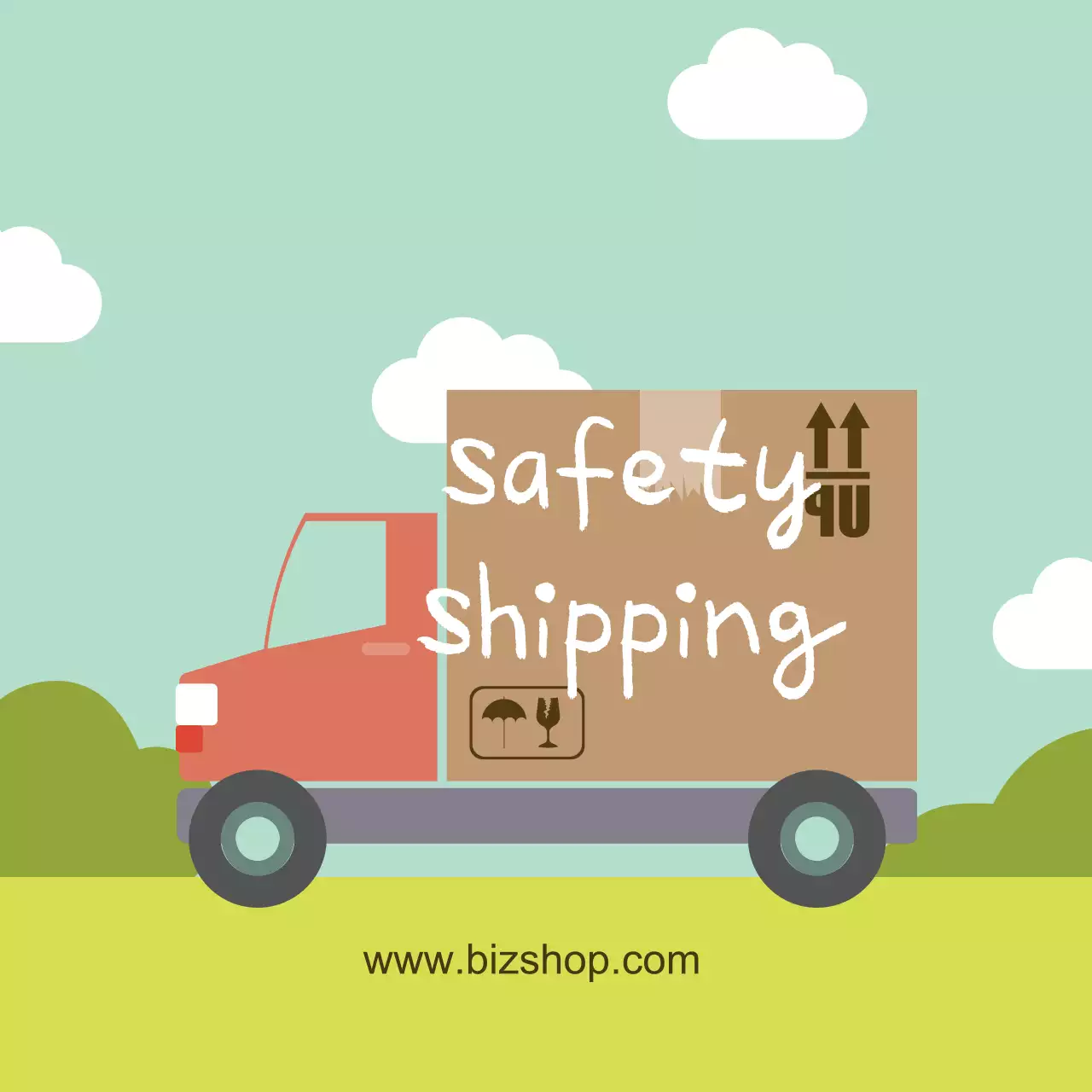 Red Simple Shipping Announcement Banner