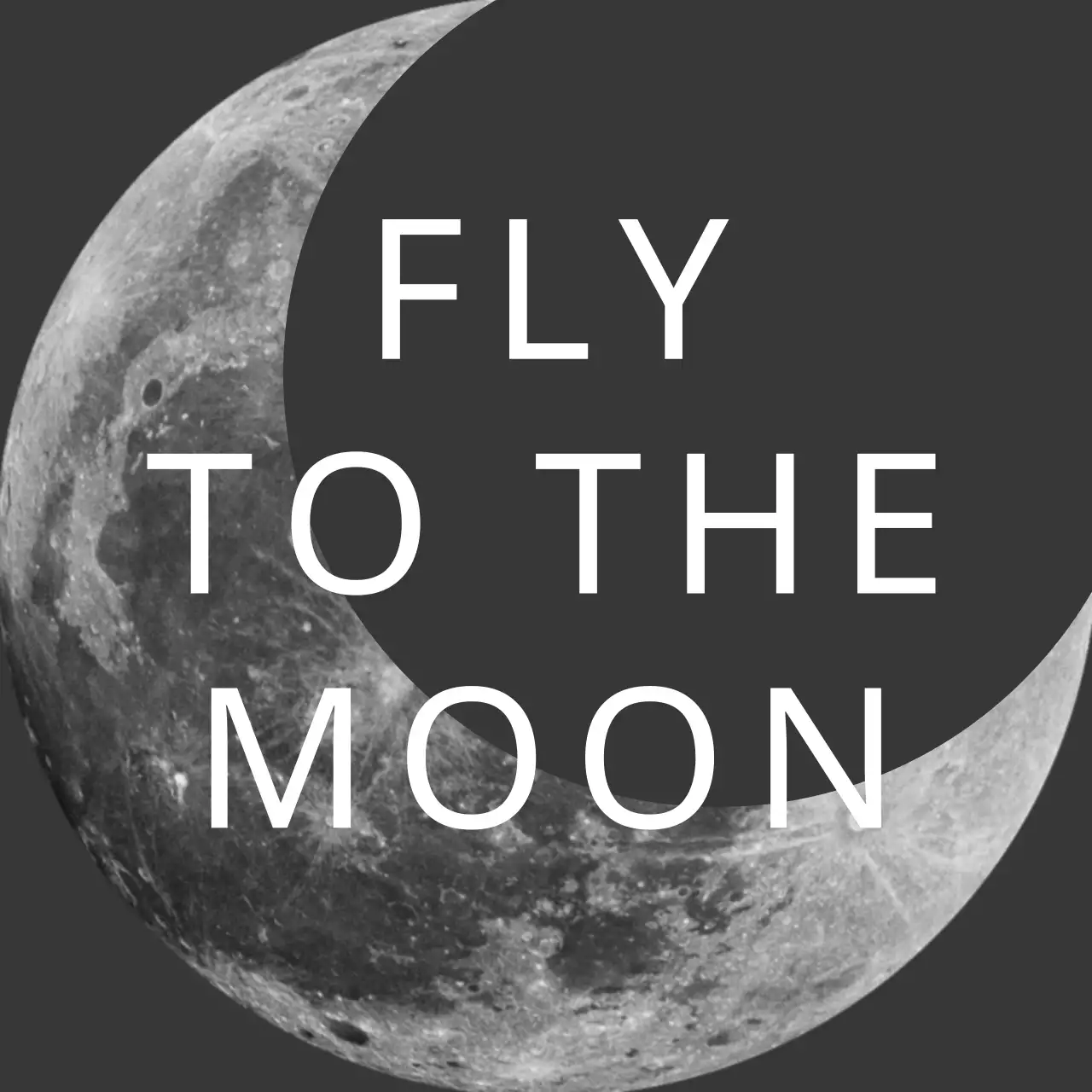 Grey Minimal Moon Promotion Banner