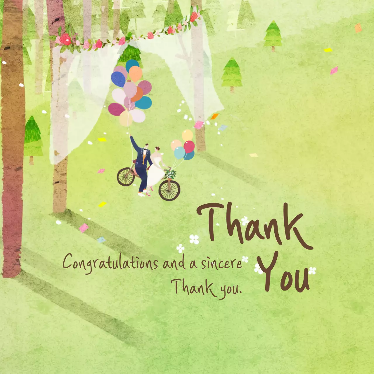 Biểu ngữ thiệp cưới mộc mạc xanh