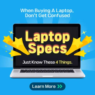 Blue Modern Laptop Promotion Social Media Post