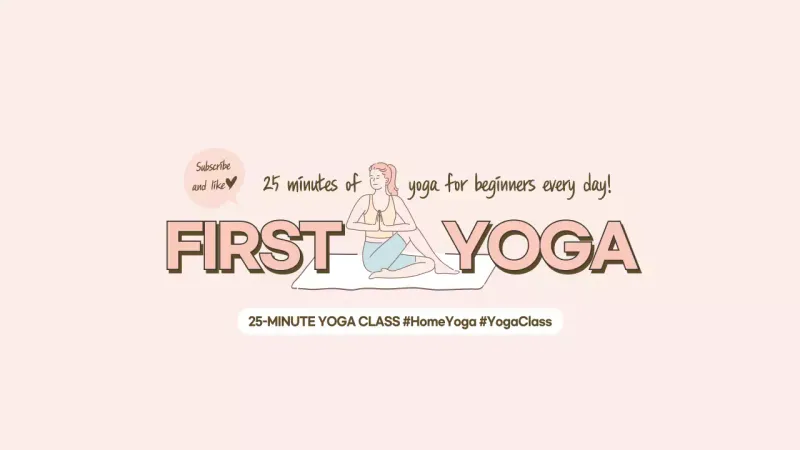 Beige Simple Yoga Class YouTube Thumbnail