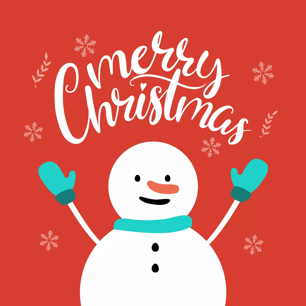 Spanduk Kartu Natal Sederhana Merah