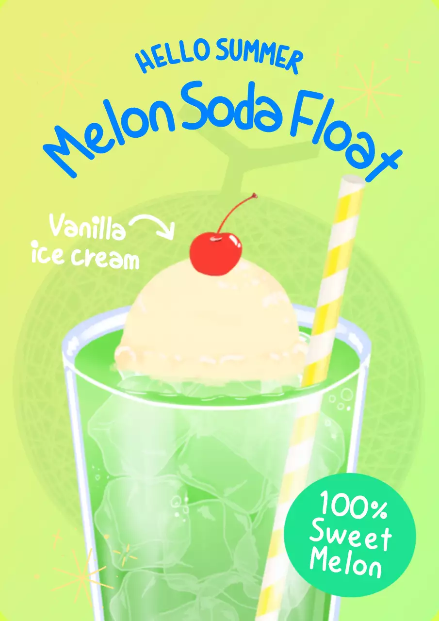 그린트렌디 소다 프로모션 포스터