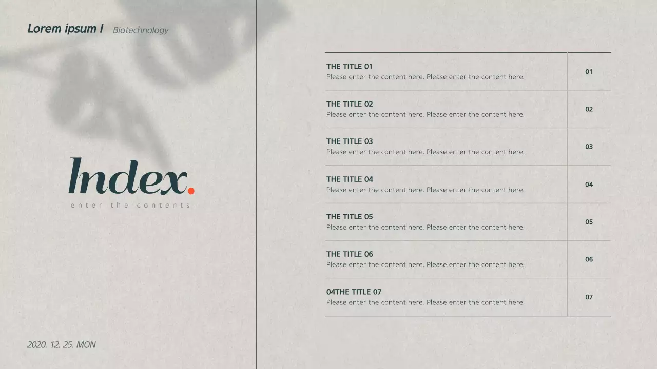 Green Botanical Document Presentation