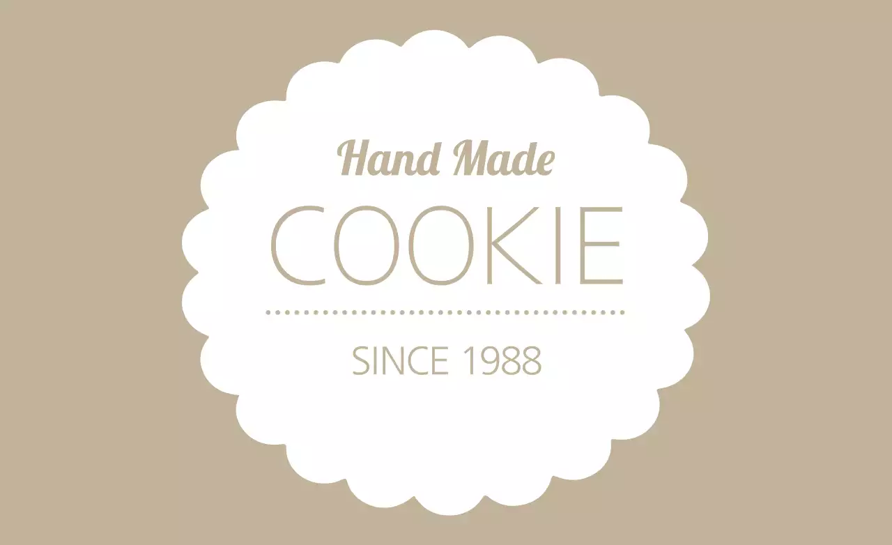 Banner de rótulo de biscoito simples bege