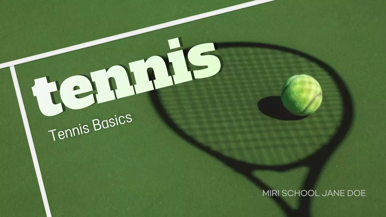 Green Minimal Tennis Guide Presentation