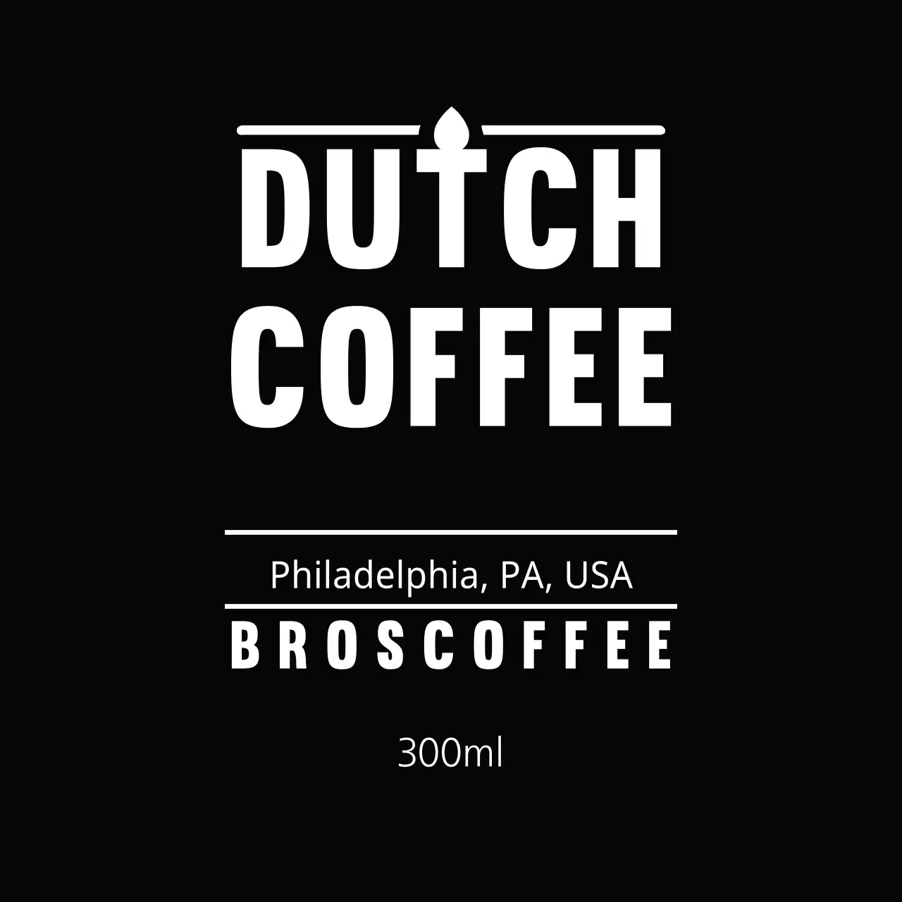 Banner de propaganda de café em negrito preto