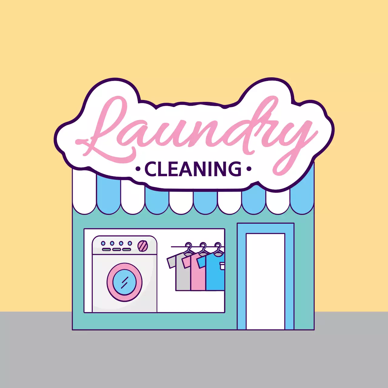 Mint Minimal Laundry Advertisement Banner