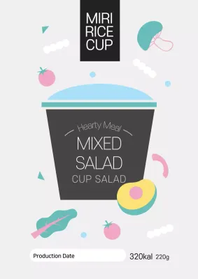Mint Modern Salad Advertisement Poster