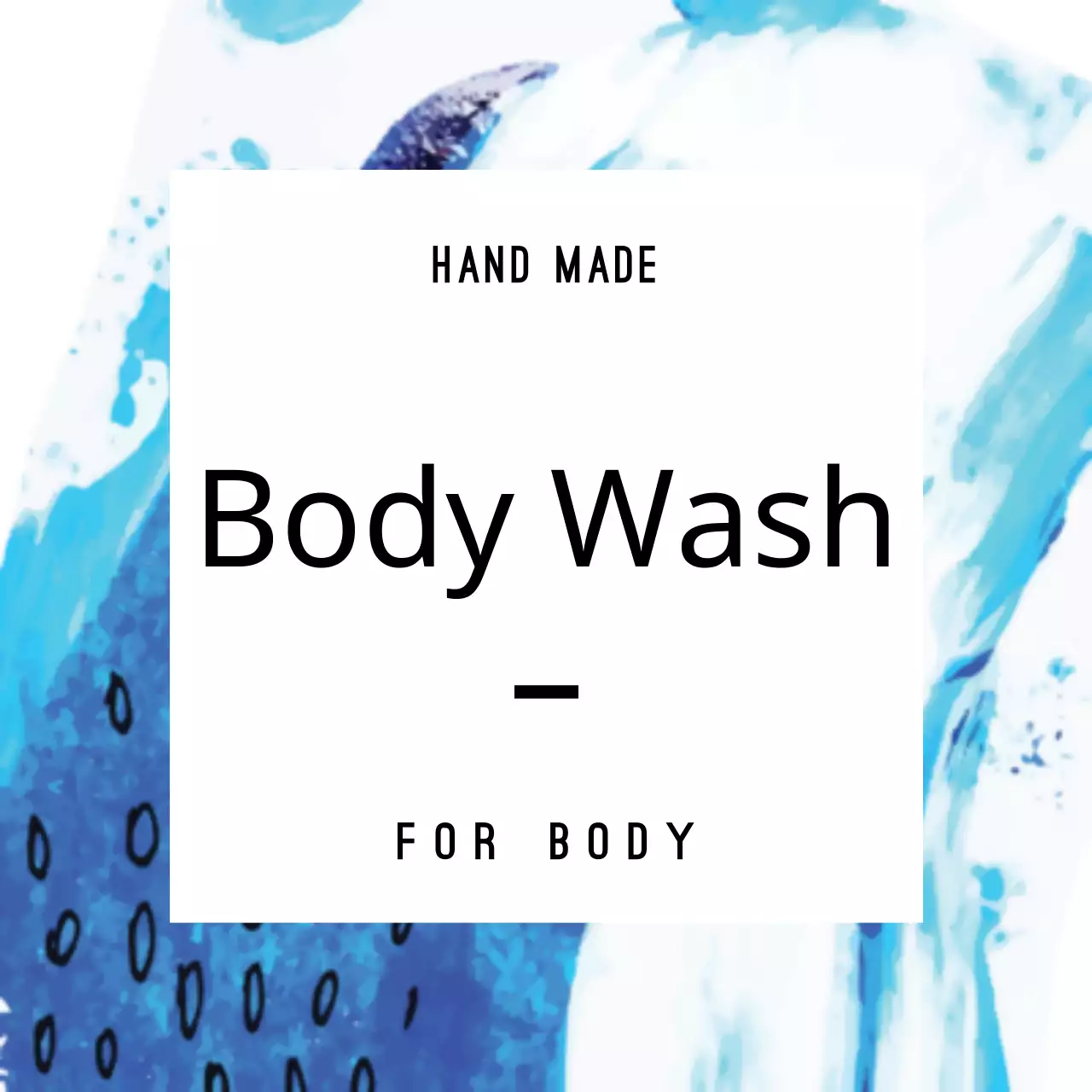 Biểu ngữ quảng cáo sữa tắm trừu tượng màu xanh