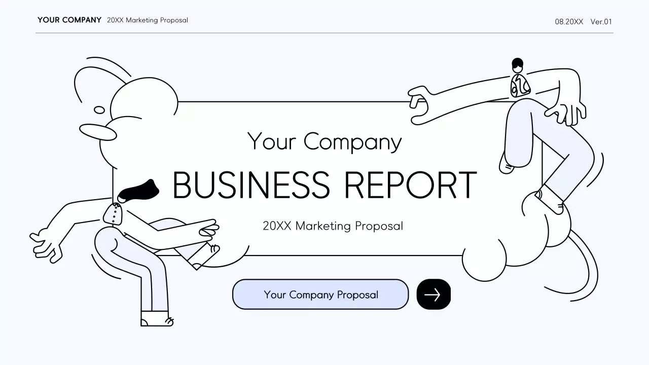 Tài liệu trình bày báo cáo kinh doanh tối giản màu xanh