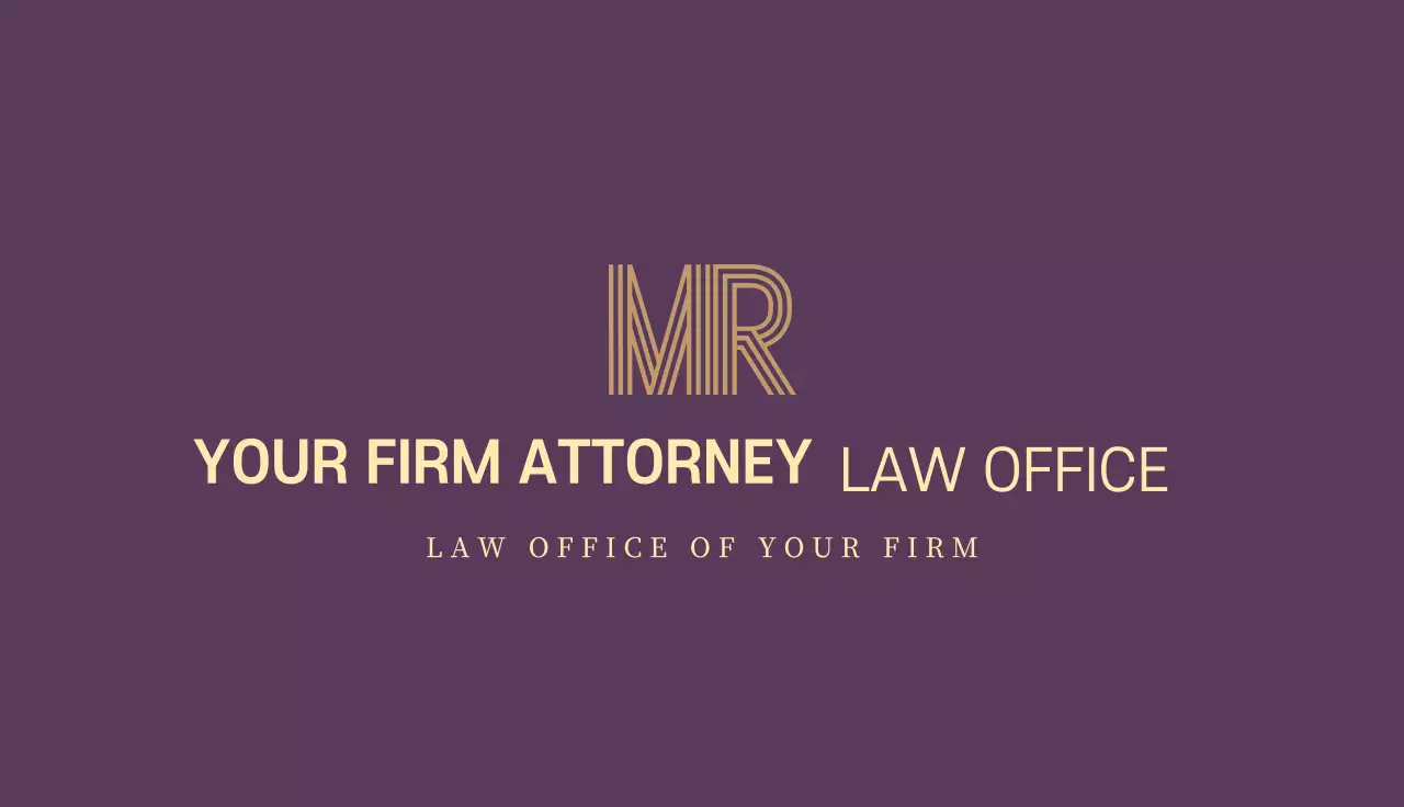 Purple Elegant Law Business Card