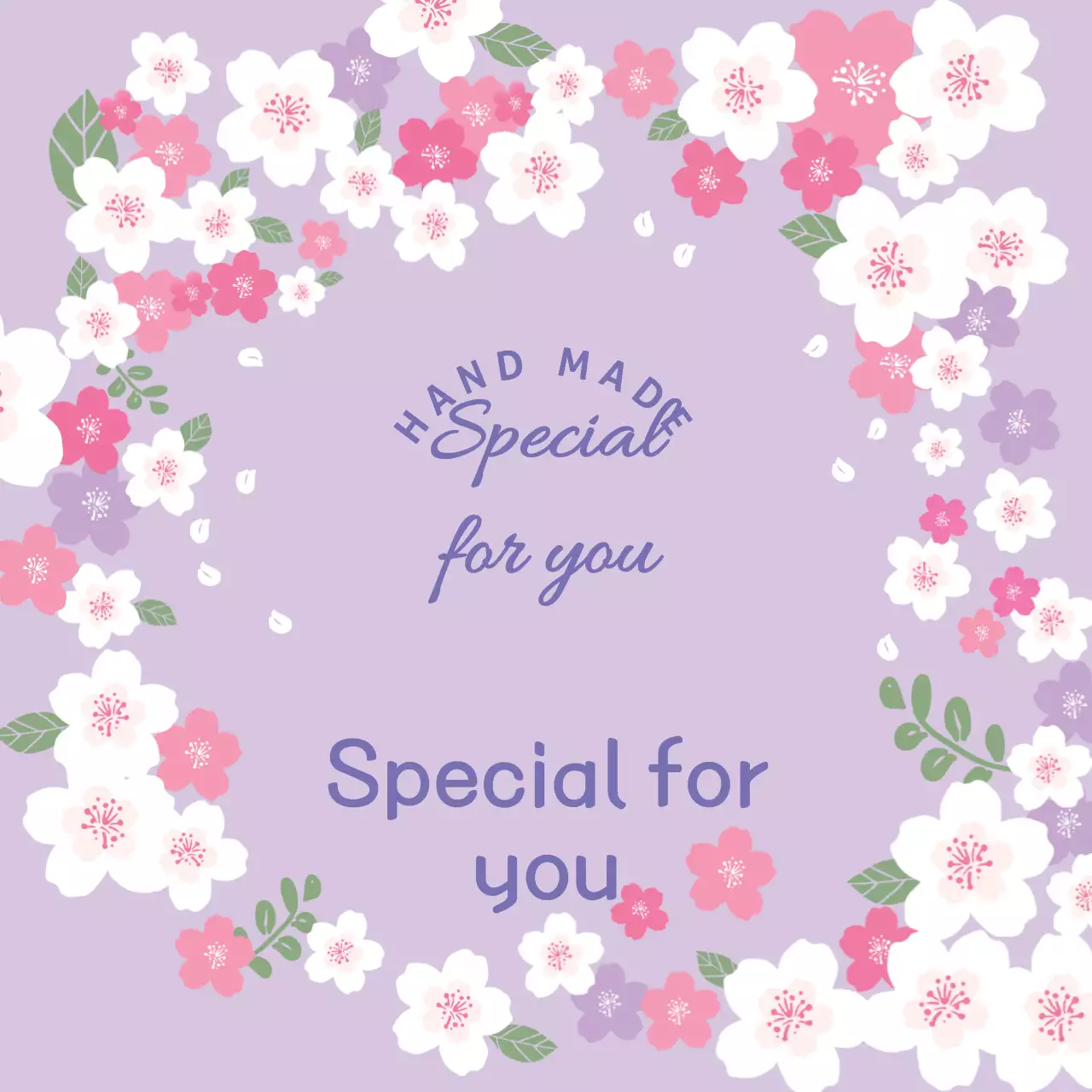 Purple Floral Handmade Invitation Banner