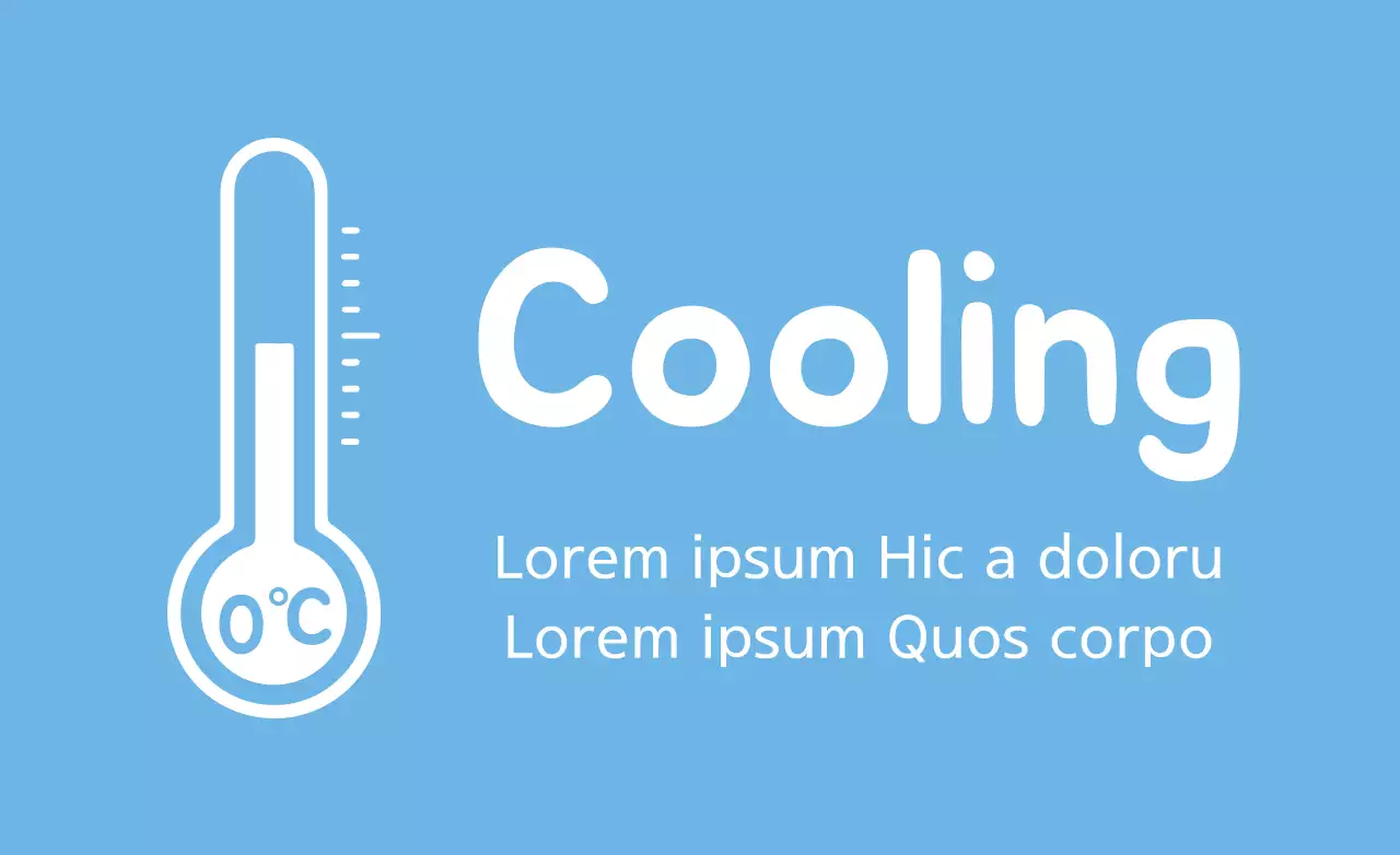 Faixa de guia de resfriamento mínimo azul